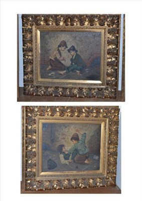 Lot 421 - Attributed to Gaetano Lodi  (1830-1886), 'A difference of opinion', 'Lighting up', both signed,...