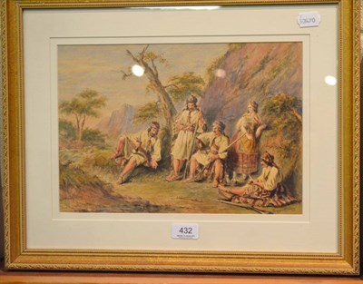 Lot 432 - Henry Melling watercolour, figurative subject