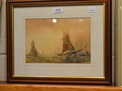 Lot 433 - Joseph Newington Carter, watercolour, fishing boats