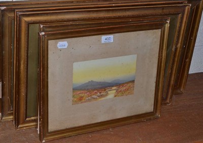 Lot 437 - J.E Anderson, pair of watercolours Venetian scenes, pair of colour prints and a pair of watercolour