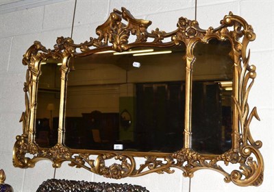 Lot 451 - Gilt framed overmantel mirror