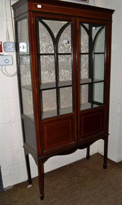 Lot 457 - Edwardian inlaid display cabinet