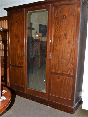 Lot 461 - Edwardian mahogany wardrobe