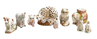 Lot Royal Crown Derby Porcelain Animal...
