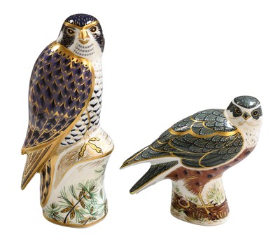 Lot Royal Crown Derby Porcelain Bird of Prey...