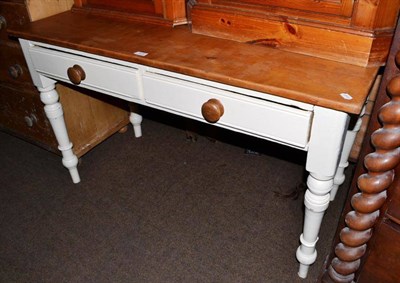 Lot 475 - Pine side table with two drawers