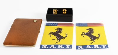 Lot 18 - A Cigarette Case, bearing Ferrari enamel badge...