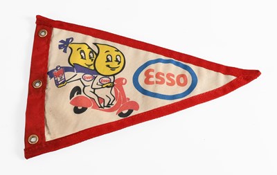 Lot 20 - A 1950’s/60’s Double-Sided Esso Fabric Pennant,...