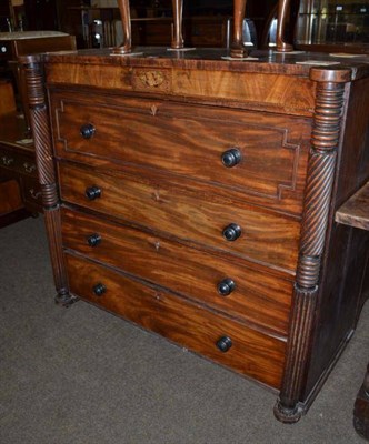 Lot 503 - A mahogany secretaire chest