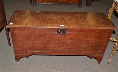 Lot 511 - Small carved oak coffer