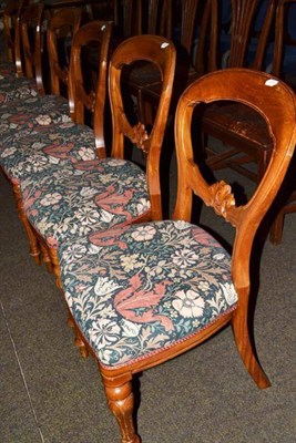 Lot 536 - A set of six balloon back dining chairs