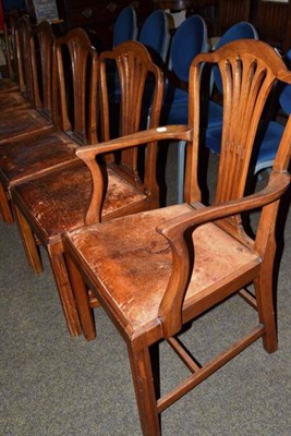 Lot 537 - A set of six 19th century mahogany dining chairs (5+1)