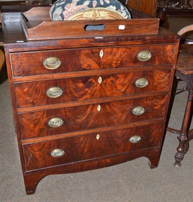 Lot 546 - Georgian mahogany four height chest of drawers