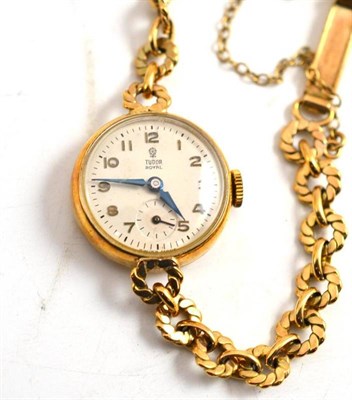 Lot 1 - A lady's 9ct gold Tudor wristwatch and spare links