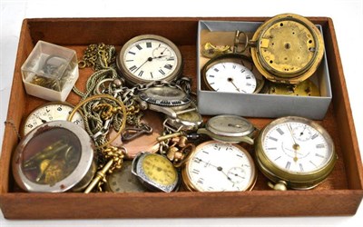 Lot 9 - An 18th century tortoiseshell cased pocket watch and a quantity of others