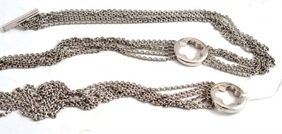 Lot 30 - Mount Blanc silver multi chain necklace in original box