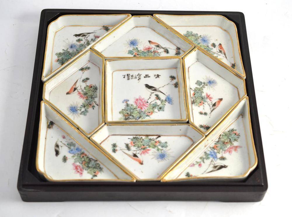 Lot 48 A Chinese hors d'oeuvres set in Chinese