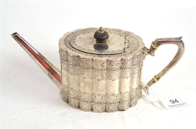 Lot 94 - A Victorian silver teapot