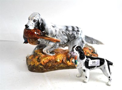 Lot 98 - A Royal Doulton model of a setter, HN9529 and an Alton China model (2)