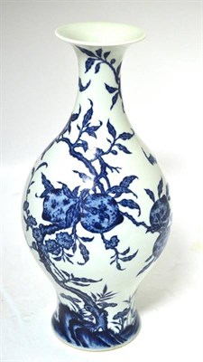 Lot 92 - A Chinese Porcelain Baluster Vase, with everted rim, painted in underglaze blue in imitation of...
