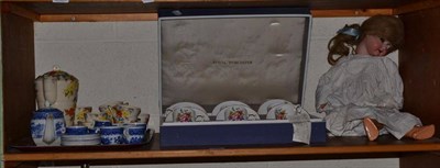 Lot 148 - A Royal Worcester boxed coffee set, a child's Willow pattern tea set, a Phoenix ware coffee set and