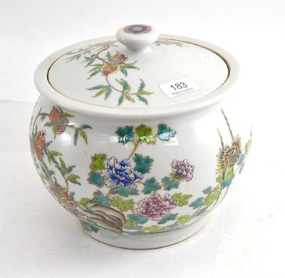 Lot 183 - Chinese famille rose jar and cover