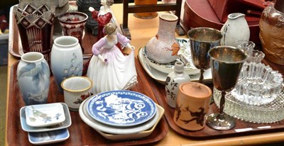 Lot 186 - A quantity of Royal Copenhagen ware, Royal Doulton figure 'Ashley', Coalport figure etc