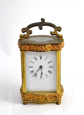 Lot 229 - A brass carriage clock