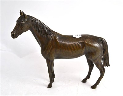 Lot 234 - A bronze standing horse, approx 6 in high