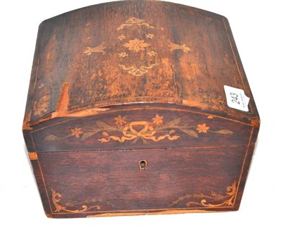 Lot 243 - A 19th century inlaid sewing box and contents