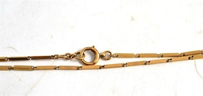 Lot 292 - A box link necklace, stamped ";9CT"