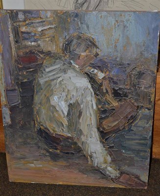 Lot 362 - Beryl A Braddock, 'The Reader', oil