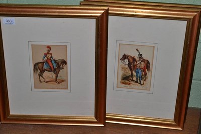 Lot 363 - **Draner, a set of four signed military watercolours