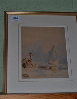 Lot 376 - A. Goodall ";On the Thames near Nine Elms"; and another (a pair) (faded)