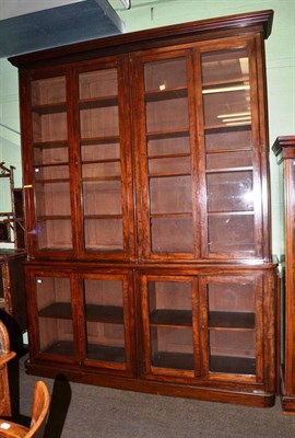 Lot 411 - Large 19th century mahogany bookcase