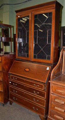 Lot 424 - Edwardian bureau bookcase