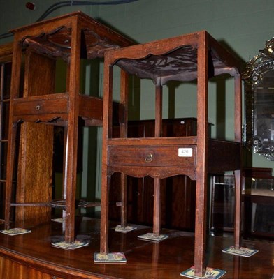 Lot 426 - Two Georgian mahogany converted square washstands