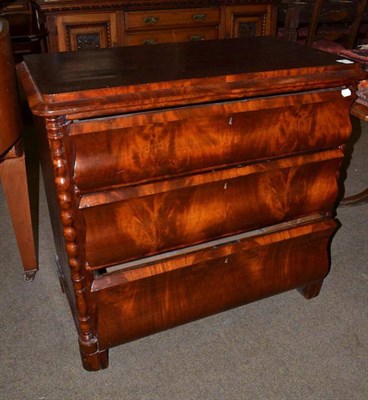 Lot 437 - Mahogany three drawer chest