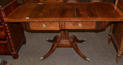 Lot 438 - Regency rosewood pedestal sofa table