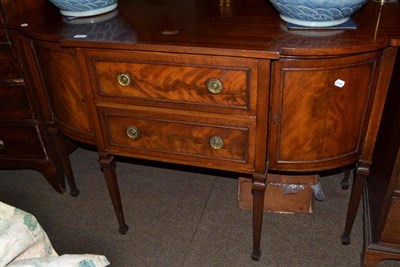 Lot 449 - A 19th century mahogany bow fronted sideboard on square tapering legs