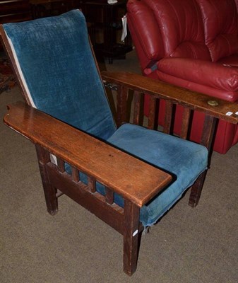 Lot 452 - Oak reading chair