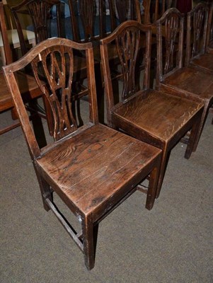 Lot 471 - Eleven provincial elm and ash dining chairs