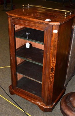 Lot 474 - Victorian walnut and glazed sheet music cabinet