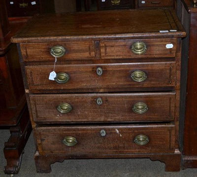 Lot 475 - A George III mahogany four height dressing chest