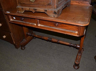 Lot 490 - Mid-Victorian mahogany dressing table on trestle supports