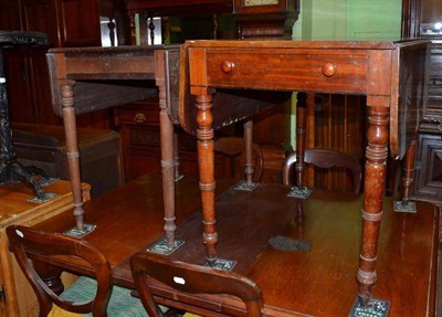 Lot 493 - Two 19th century mahogany Pembroke tables