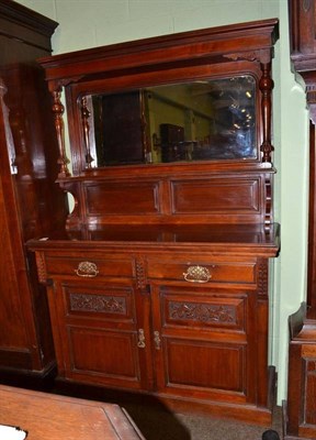 Lot 503 - A late Victorian mahogany sideboard with mirror back