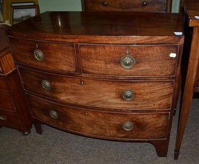 Lot 514 - A Regency bow fronted  mahogany chest