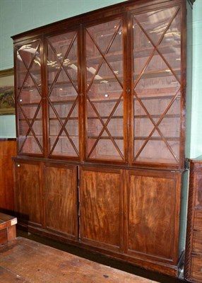 Lot 518 - Large mahogany bookcase