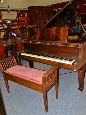 Lot 577 - Cremona baby grand piano and duet stool